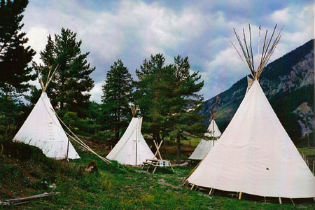 Camp de tipis sioux