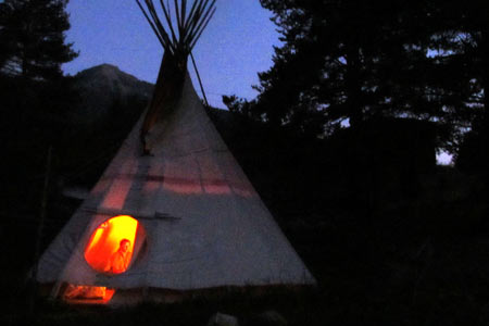 Camp de tipis sioux