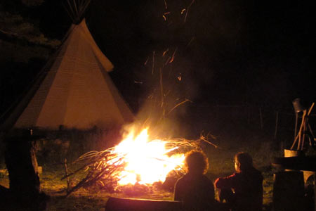 Camp de tipis sioux